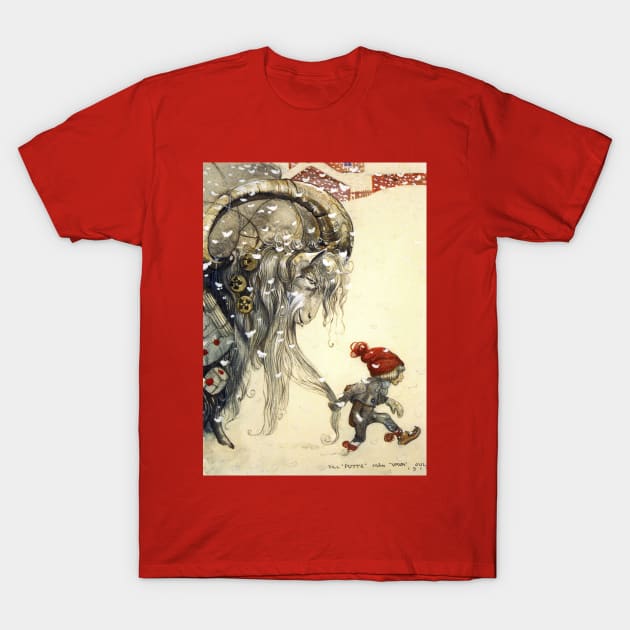 Yule Goat - John Bauer T-Shirt by forgottenbeauty